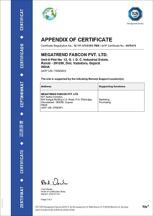 Uni-2 IATF Certificate
